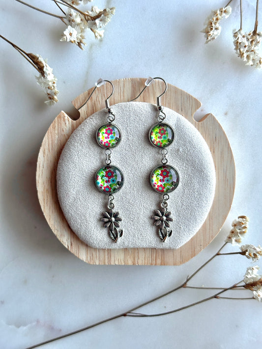 Boucles d'oreilles fleuri