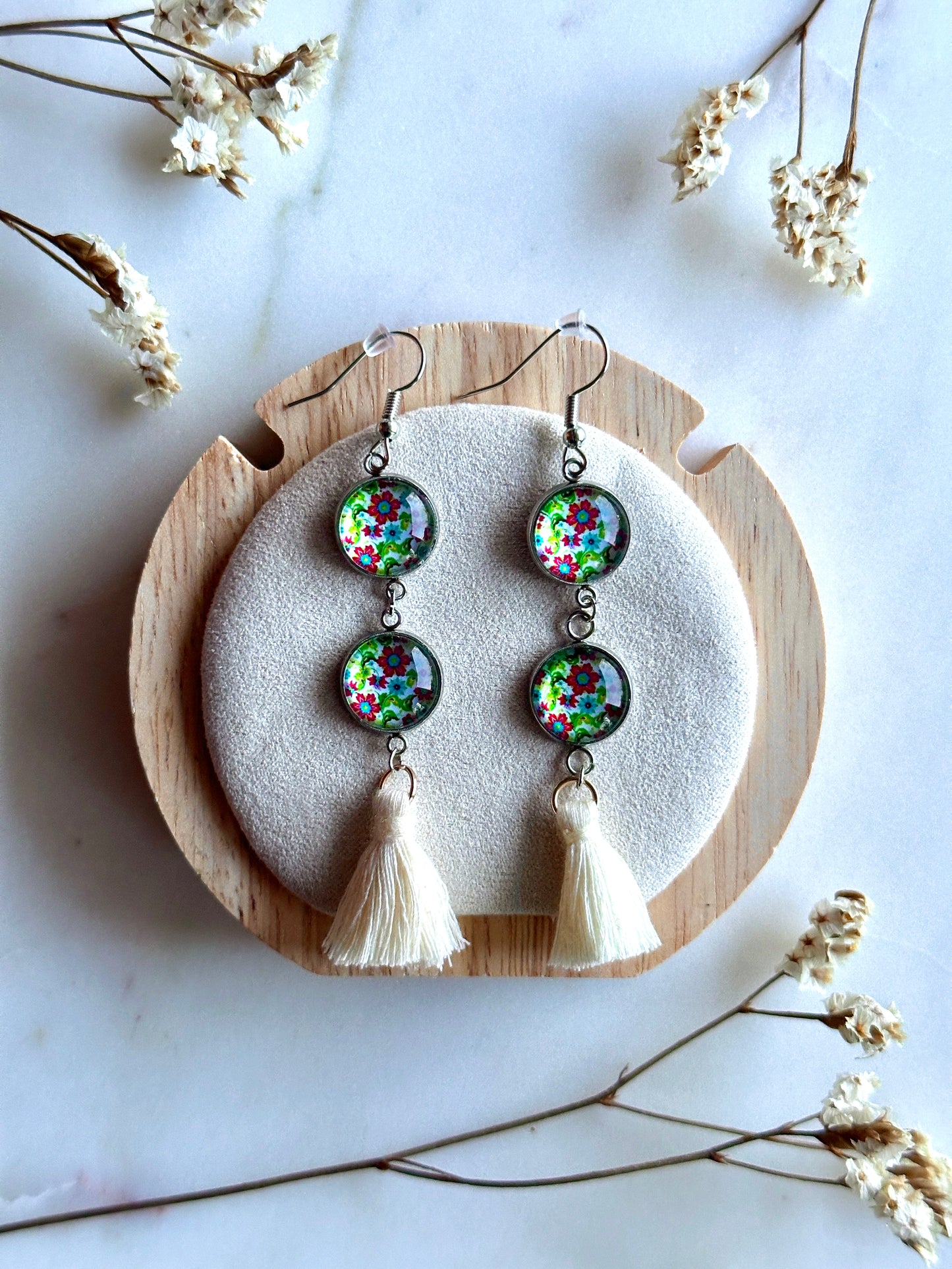 Boucles d'oreilles fleuri