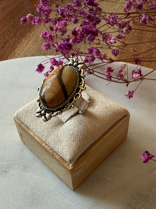 Bague bohème en pierre naturelle