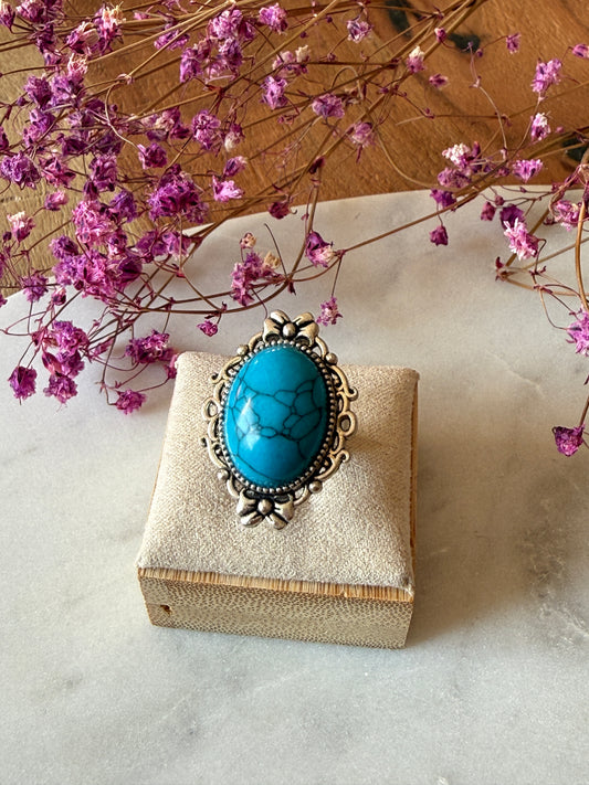 Bague bohème en pierre naturelle