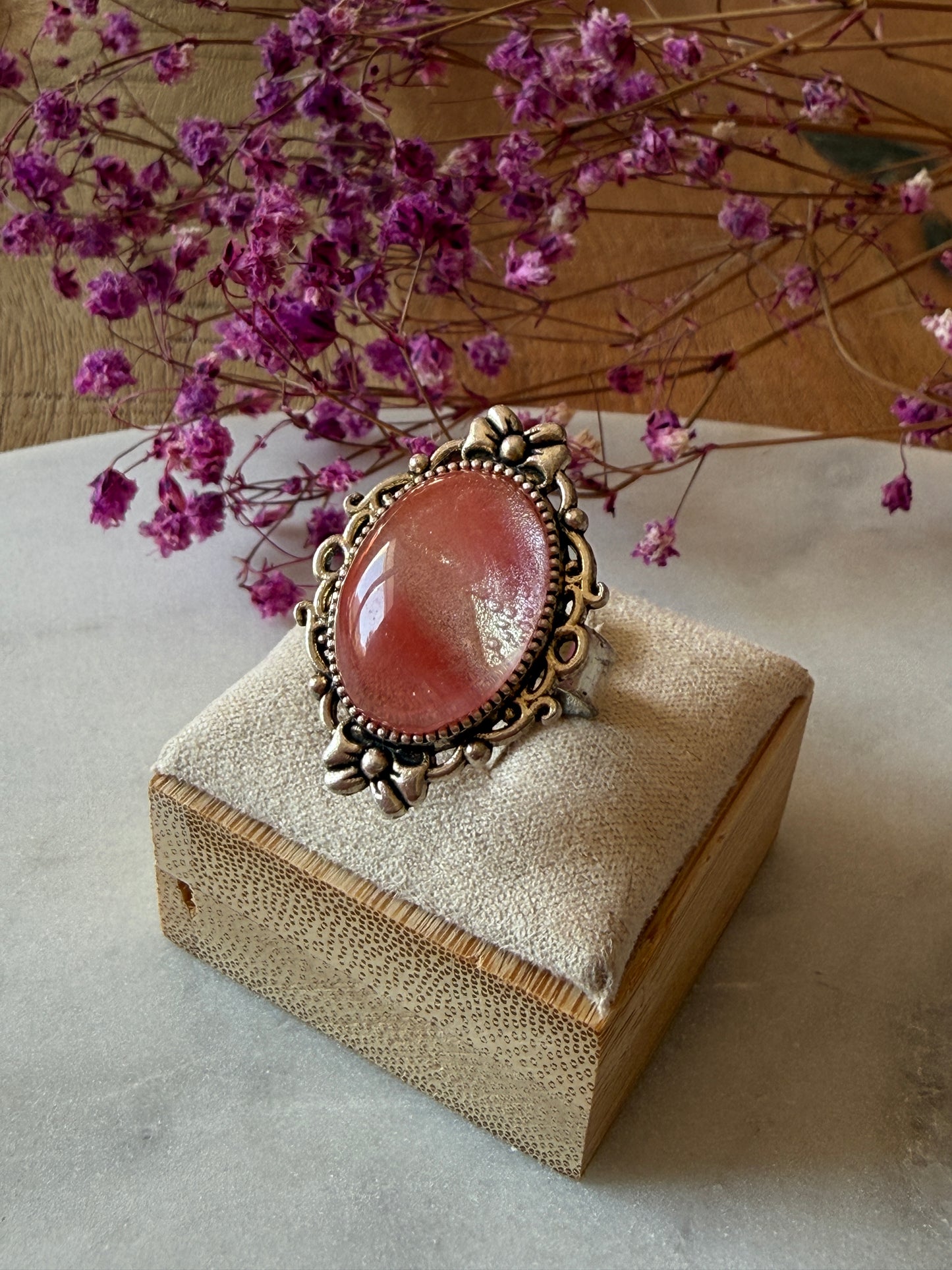 Bague bohème en pierre naturelle