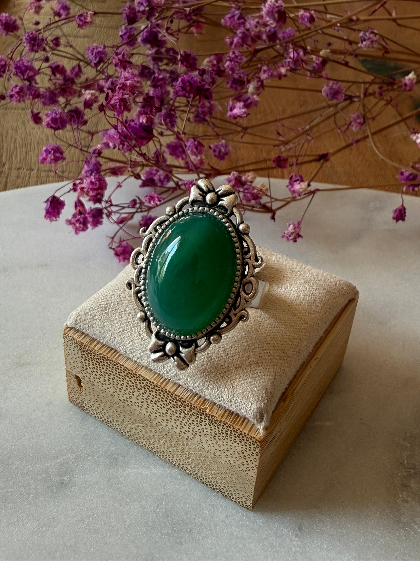 Bague bohème en pierre naturelle