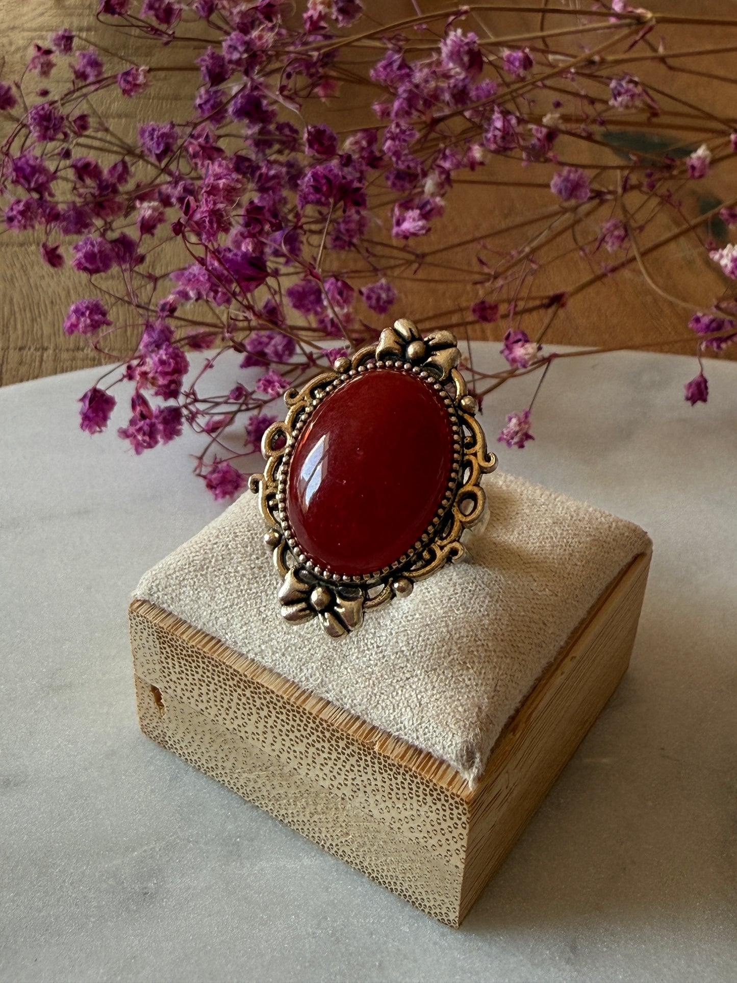 Bague bohème en pierre naturelle